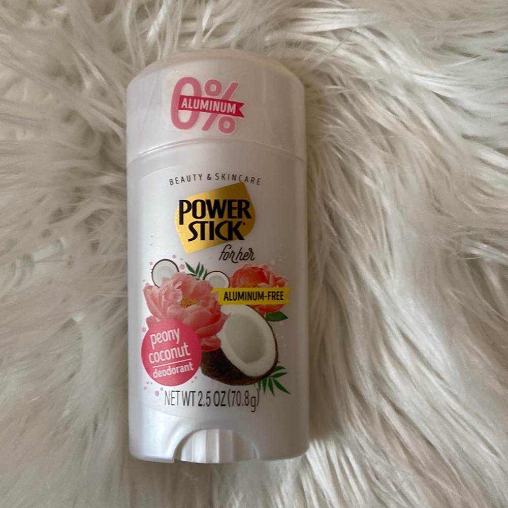 POWER STICK ALUMINUM FREE PEONY COCONUT DEODORANT CRUELTY PARABEN FREE V…